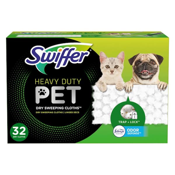 Swiffer Sweeper Pet Heavy-Duty Multi-Surface Dry Sweeping Cloth Refills (32-Count)