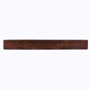 Rustic 72 in. Mahogany Cap-Shelf Mantel