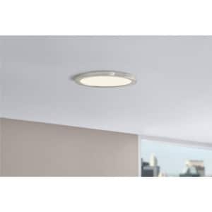 13 in. New Ultra-Low Profile Edgelit 5CCT Selectable LED Flush Mount Brushed Nickel (2-Pack)