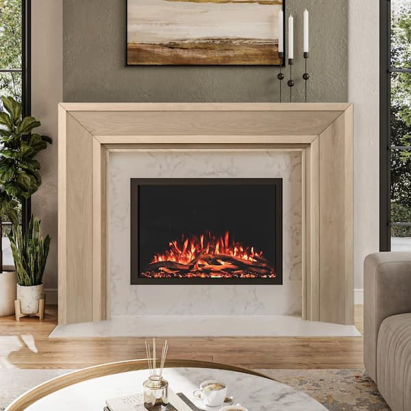 Everly 72 in. x 54 in. Overall Dims Full Surround Fireplace Wood Mantel 48 in. x 42 in. Interior Opening in Unfinished