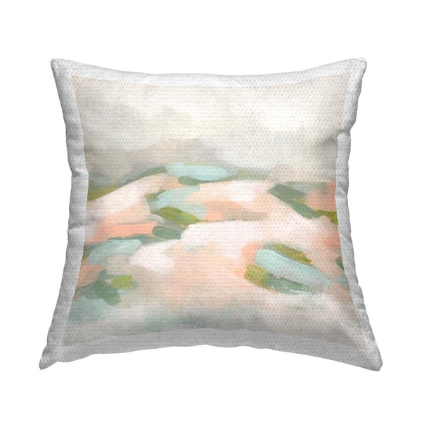 Stupell Industries Muted Landscape Abstraction Outdoor Printed Throw Pillow by June Erica Vess