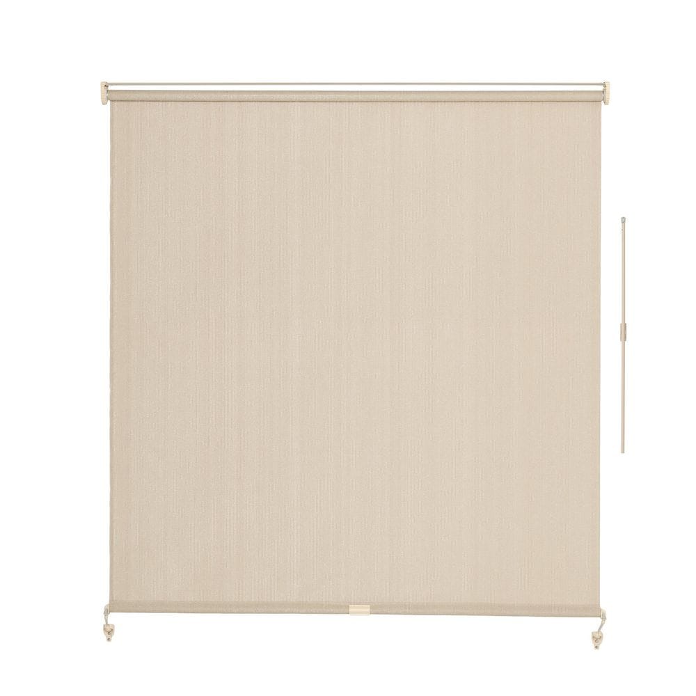 Hampton Bay Oatmeal 85% UV Blocking SimplySet Cordless Outdoor
