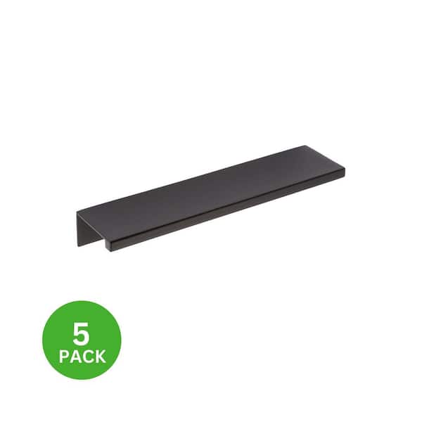 5-Pack Ethan 4 in. (102 mm) Center-to-Center Matte Black Edge Drawer Pull
