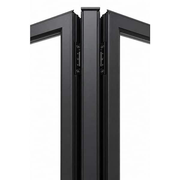 TEZA DOORS Teza 85 Series 96 in. x 80 in. Matte Black Left to