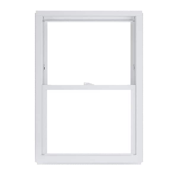 American Craftsman 29.75 in. x 41.25 in. 50 Series White Double Hung Low-E Argon Glass Vinyl Replacement Window, Screen Incl