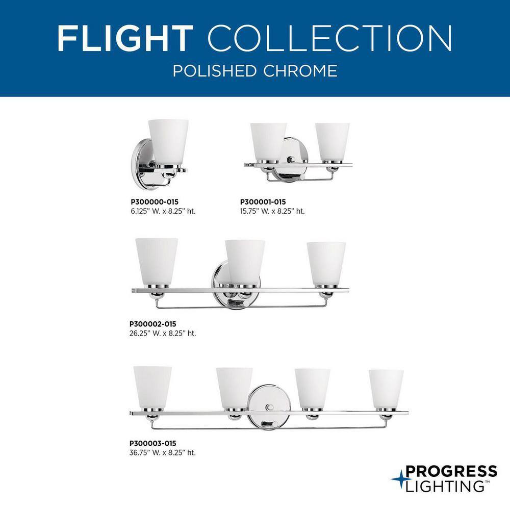 Polished Chrome 1-Light Wall Sconce with Etched Glass Shade