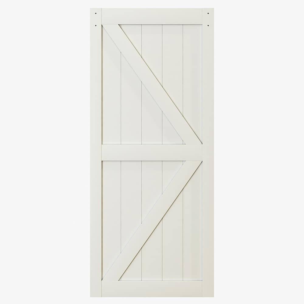 36 in. x 84 in. White Finished Solid Core Wood Barn Door Slab without Hardware Set price history on PriceWatchPro