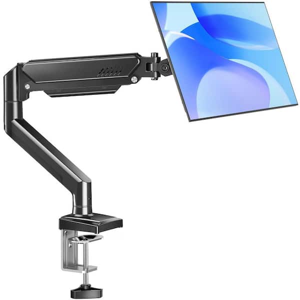 Freelift Monitor Arm Adjustable Desk Mount for 13-32 Inch Screens VESA Clamp Grommet Black Space Saving Design