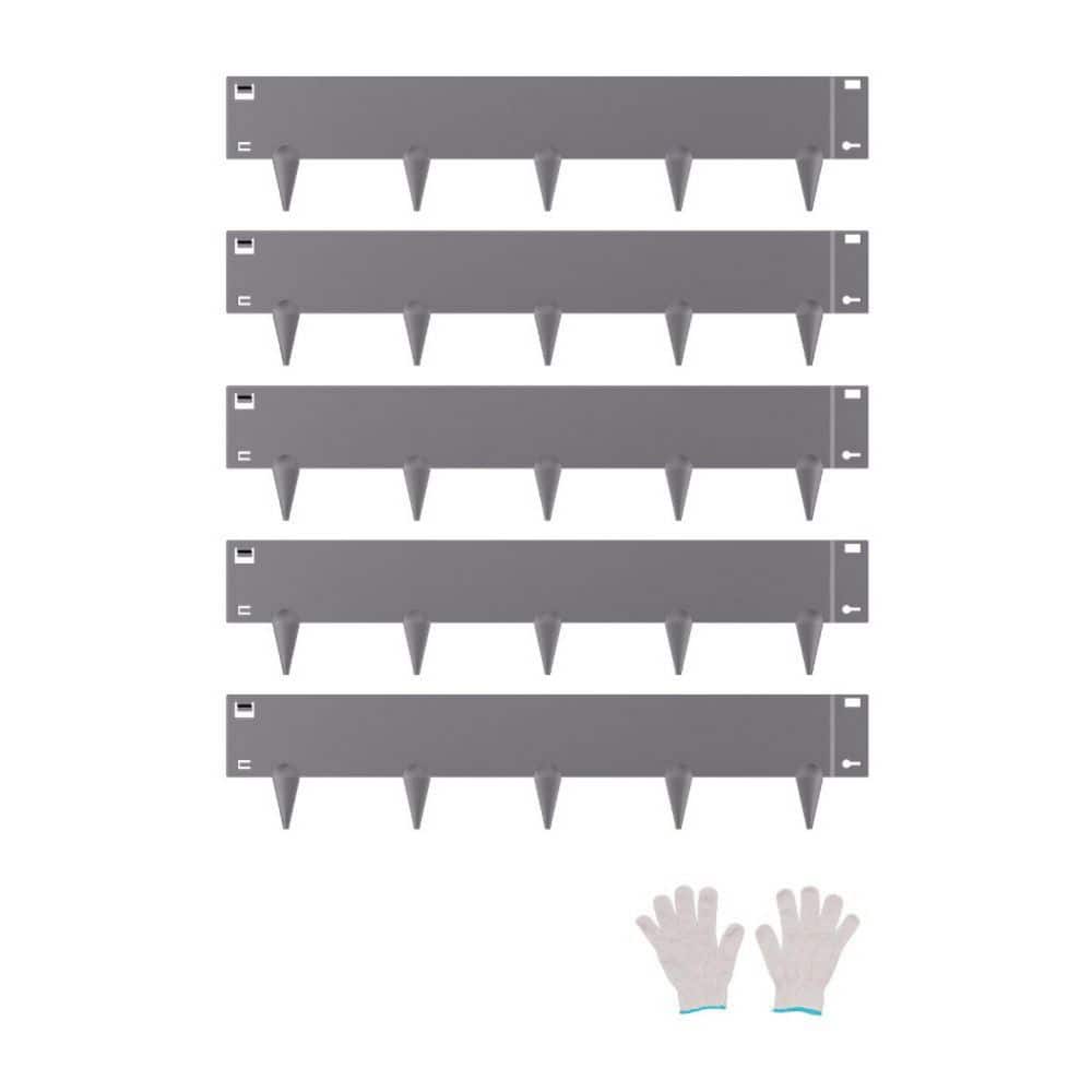 5-Pack 39 in. x 5 in. x 0.06 in. Dark Gray Steel Landscape Edging, Rust-Resistant Lawn Edge for Garden Yard price history on PriceWatchPro
