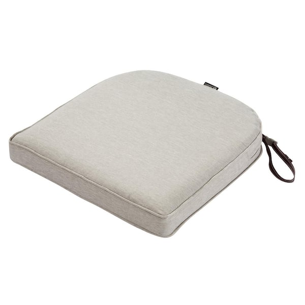Classic Accessories Montlake Heather Grey 20 in. W x 20 in. D x 2 in. Thick  Rounded Back Square Outdoor Seat Cushion 62-006-HGREY-EC - The Home Depot