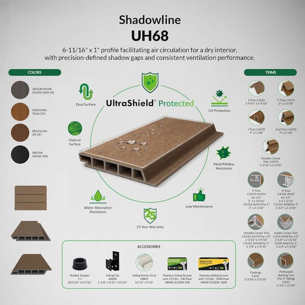 NewTechWood Shadowline All Weather System 6.7 in. x 12 in