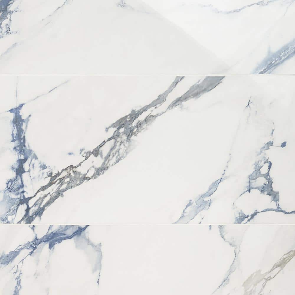 Calacatta Indigo 12" x 24" Polished Porcelain Floor and Wall Tile