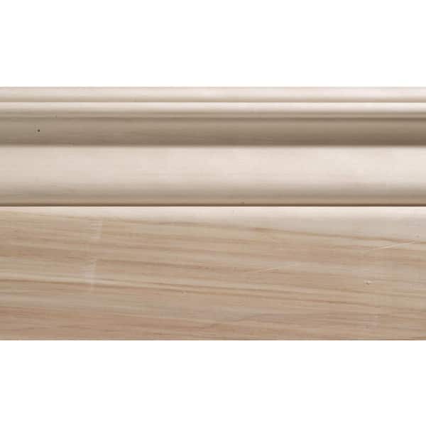 OML24-8FTWHW 0.687 in. D x 4.25 in. W x 96 in. L Unfinished White Hardwood Base Molding