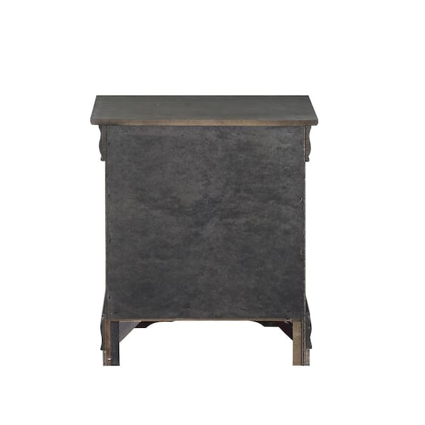 Louis Philippe Dark Gray Nightstand