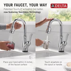 Leland Touch2O with Touchless Technology Single Handle Bar Faucet in Chrome