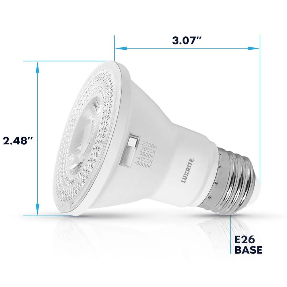 Luxrite Multi-Color Dimmable LED Flood Light Bulbs 4-Pack