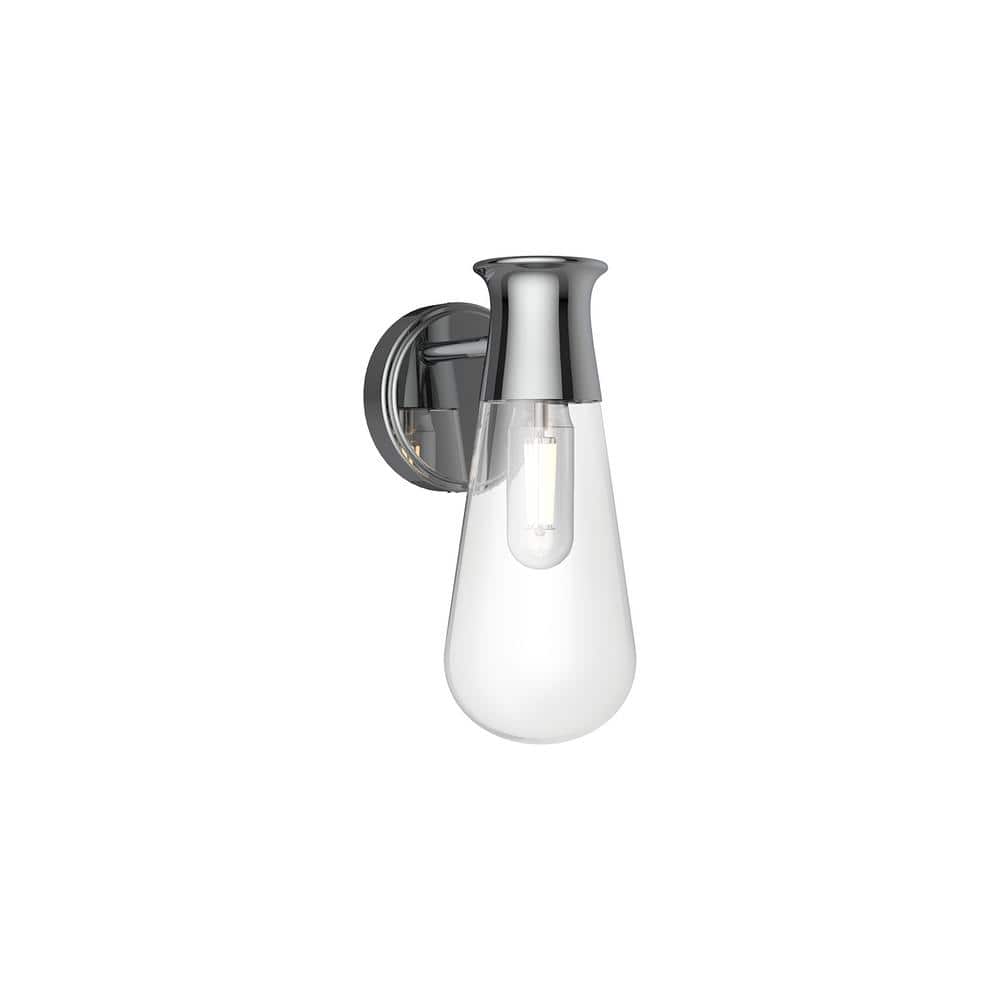 Marcel Chrome Teardrop Glass Wall Sconce