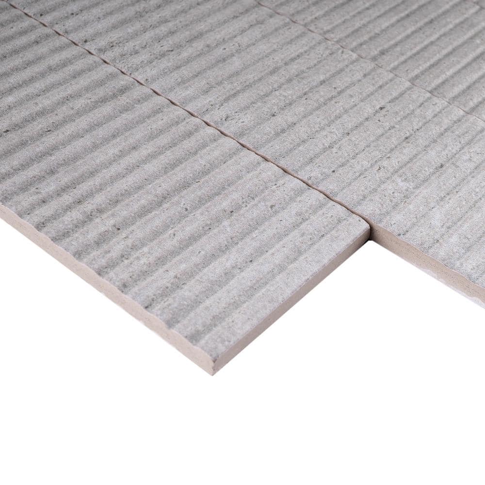 Gray 3x12 Matte Ceramic Brick Look Subway Wall Tile