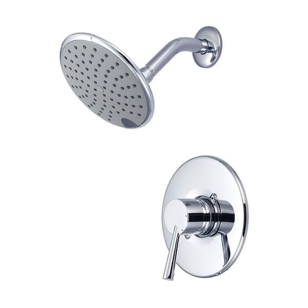 Olympia Faucets i2 1-Handle Wall Mount Shower Faucet Trim Kit in Polished Chrome with Rain Showerhead (Valve not Included)