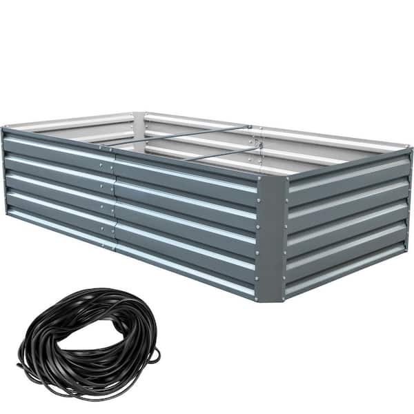 Galvanized Raised Garden Bed, 80 x 40 x 19 in. Metal Planter Box, Steel, Outdoor Planting Kit for Vegetables, Flowers