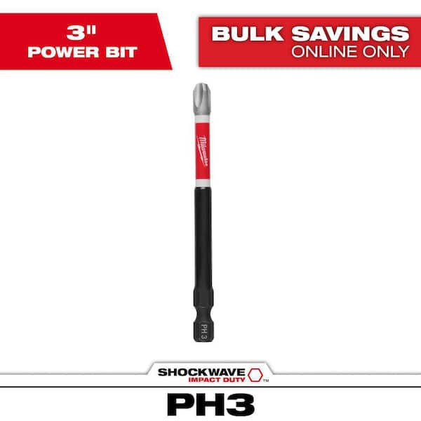 SHOCKWAVE Impact Duty 3-1/2 in. Phillips #3 Alloy Steel Screw Driver Bit (1-Pack)