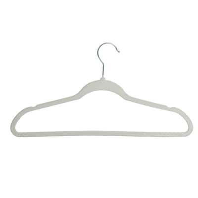 Honey-Can-Do Beige Plastic Flocked Suit Hangers 50-Pack HNG-09476