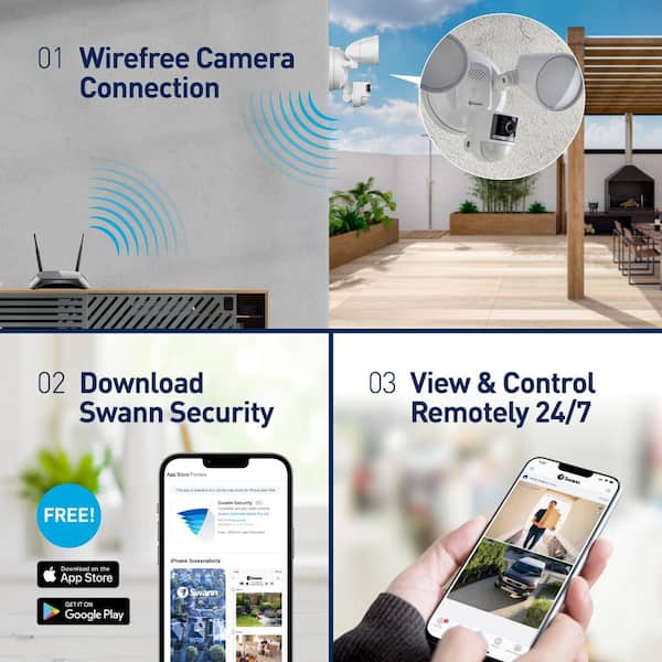 Swann Outdoor Floodlight 4K Wired Security Surveillance Swann Outdoor Floodlight 4K Wired Security Surveillance