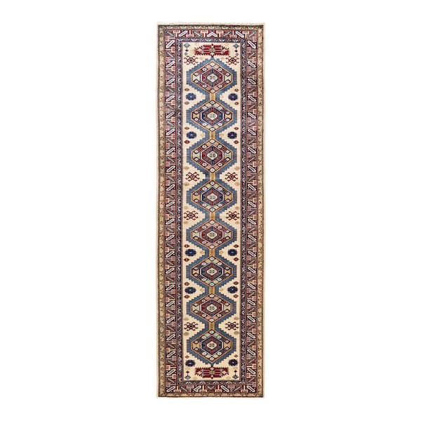 Solo Rugs Tribal One-of-a-Kind Bohemian Ivory 2 ft. 9 in. x 9 ft. 5 in. Oriental Area Rug