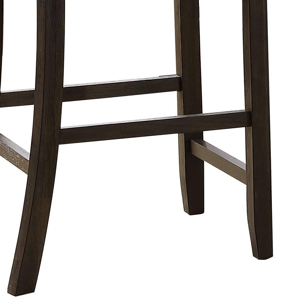 Distressed Walnut High Ladderback Wood Side Chair