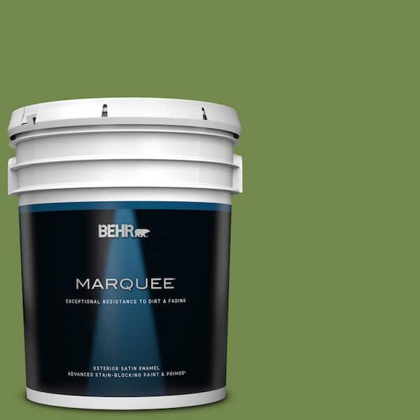 BEHR MARQUEE 5 gal. Home Decorators Collection #HDC-SM14-2 Green Suede Satin Enamel Exterior Paint & Primer