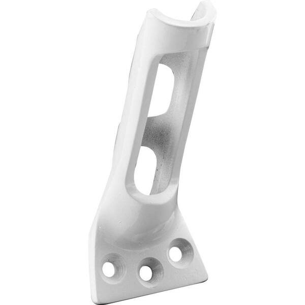 Prime-Line 1 in. White Cast Aluminum Flagpole Bracket