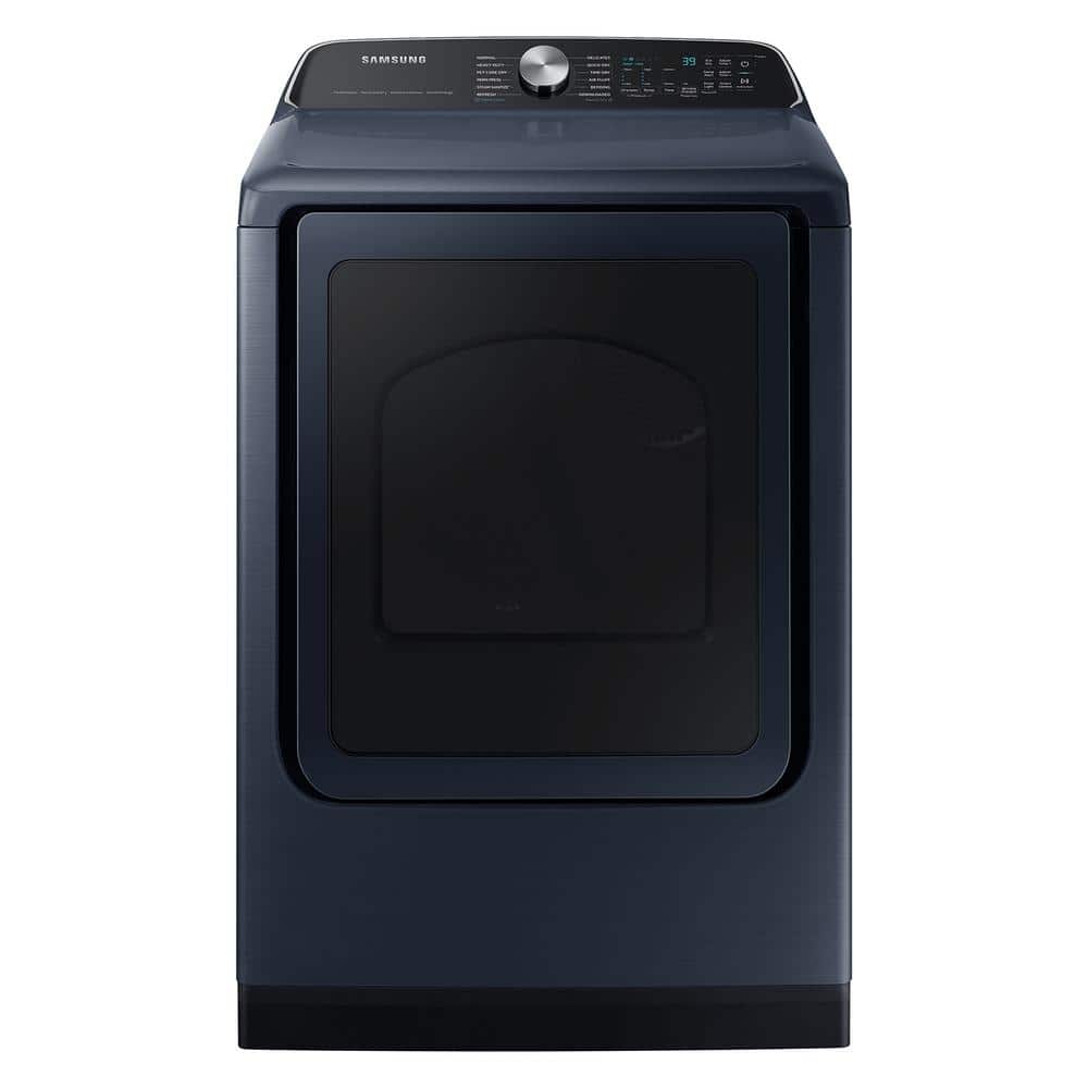 Samsung 7.4 cu. ft. Smart Vented Electric Dryer with Pet Care Dry and Steam Sanitize+ in Brushed Navy Blue