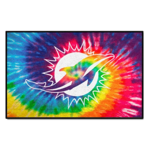 FANMATS Miami Dolphins Tie Dye 2 ft. x 3 ft. Starter Area Rug