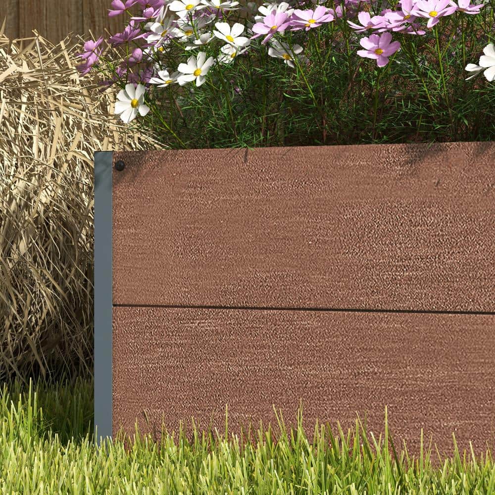Light Brown Metal Trellis Raised Garden Bed Planter