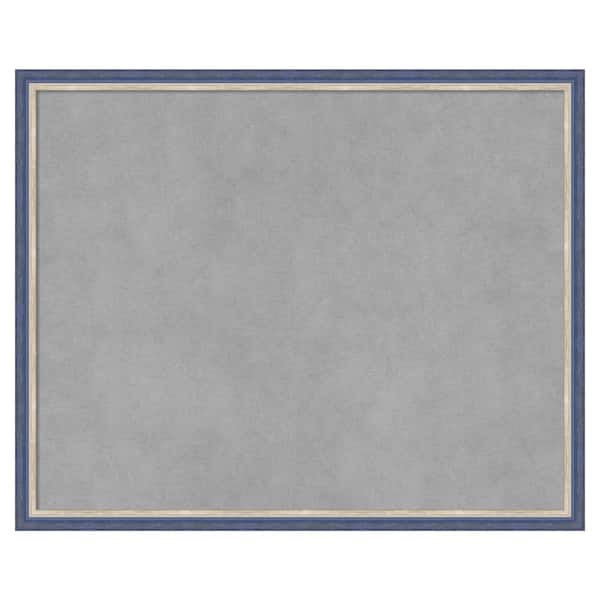 Amanti Art Theo Blue Narrow 21 in. x 17 in. Framed Magnetic Board