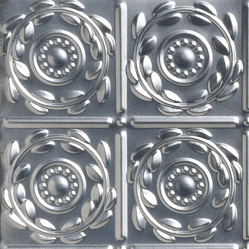 Take Home Sample - Crowning Glory Lacquered Steel 1 ft. x 1 ft. Decorative Tin Style Lay-in Ceiling Tile (1 sq.ft./case) price history on PriceWatchPro