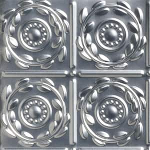 Take Home Sample - Crowning Glory Lacquered Steel 1 ft. x 1 ft. Decorative Tin Style Lay-in Ceiling Tile (1 sq.ft./case)