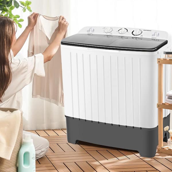 20 lbs Semi-Automatic Laundry Washer for Apartmen and Home