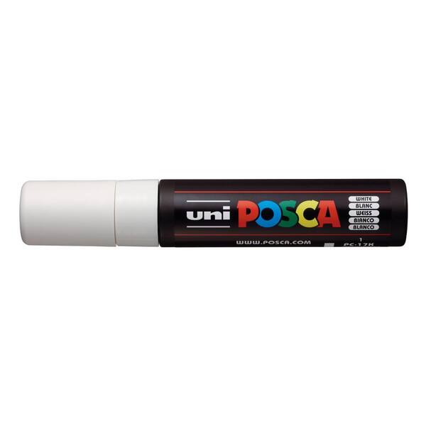 POSCA PC-17K Extra Broad Rectangular Chisel Paint Marker, White