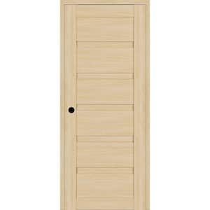 Louver DIY-FRIENDLY 36 in. x 79,375 in. Right-Hand Loire Ash Wood Composite Single Swing Interior Door