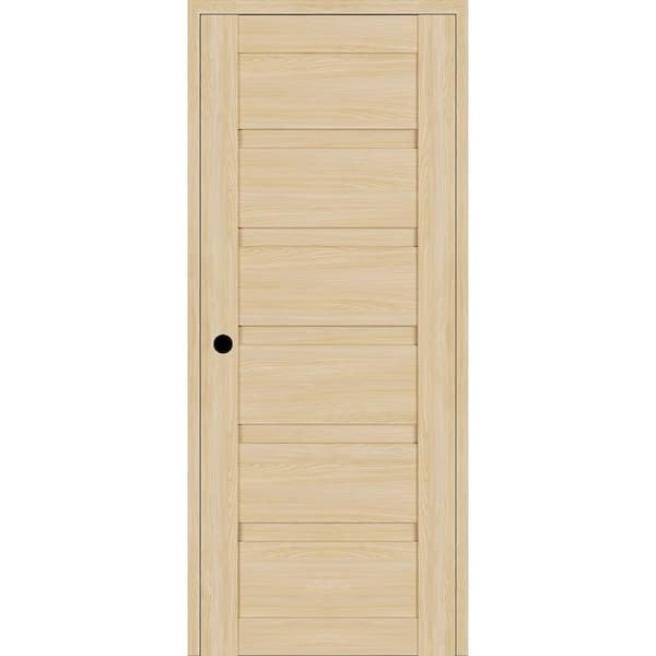 Belldinni Louver DIY-FRIENDLY 36 in. x 79,375 in. Right-Hand Loire Ash Wood Composite Single Swing Interior Door