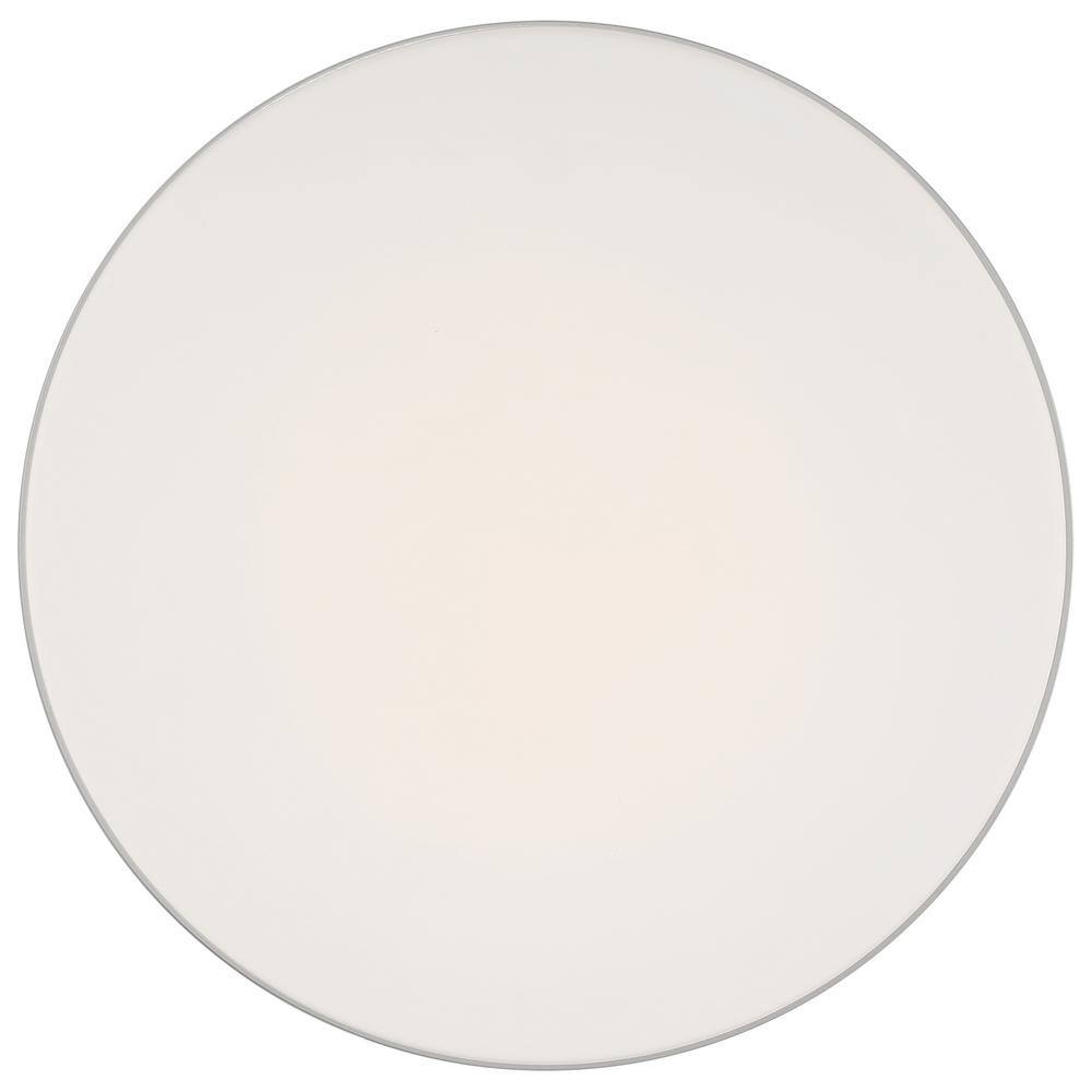 Roma 18'' Brushed Steel and Glass LED Flush Mount