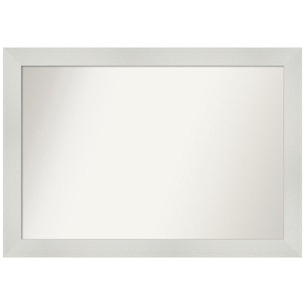 Mosaic White 40.5 in. W x 28.5 in. H Rectangle Non-Beveled Framed Wall Mirror in White price history on PriceWatchPro