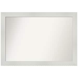 Mosaic White 40.5 in. W x 28.5 in. H Rectangle Non-Beveled Framed Wall Mirror in White