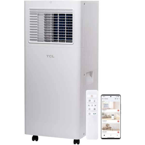 6,000 (DOE) BTU Smart Portable Air Conditioner Cools 250 sq. ft. with Dehumidifier Remote and Wi-Fi in White