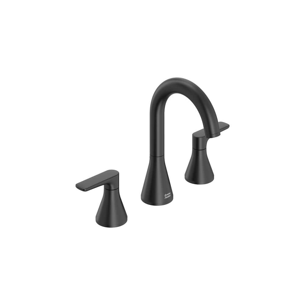 American Standard Aspirations 8 In Widespread 2 Handle Bathroom Faucet With Drain Matte Black 6638