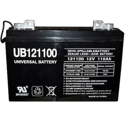 12-Volt 110 Ah FL1 Terminal Sealed Lead Acid (SLA) AGM Rechargeable Battery