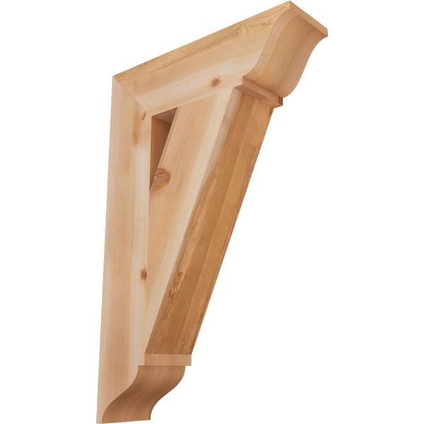 Ekena Millwork 5.5 in. x 34 in. x 22 in. Western Red Cedar Traditional Smooth Bracket