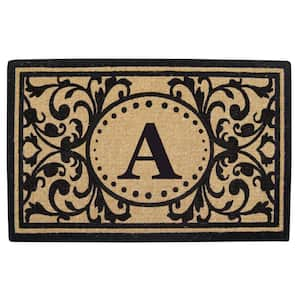 Heritage 30 in. x 48 in. Heavy Duty Coir Monogrammed A Door Mat