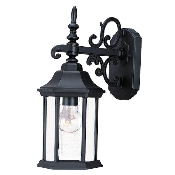 Acclaim Lighting Madison Collection 1-Light Matte Black Outdoor Wall Lantern Sconce